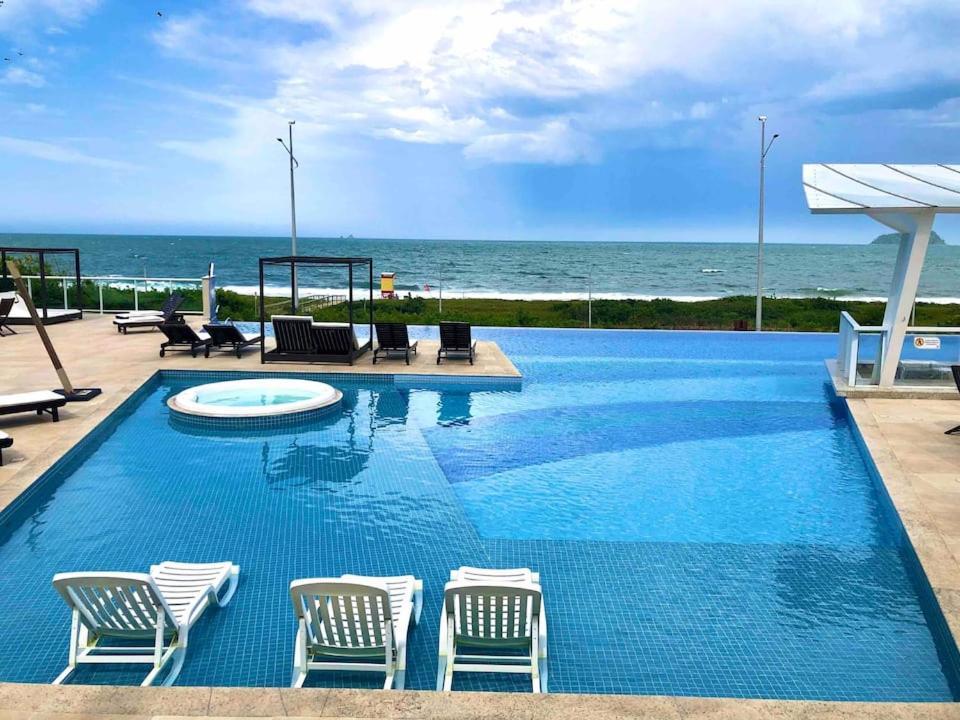 Ape Estilo Resort C/ Pe Na Areia E Vista Mar, Proximo Ao Beto Carrero Picarras Ngoại thất bức ảnh